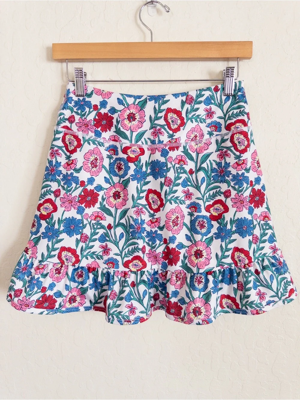 Vineyard Vines Performance Floral Ruffle Hem Skort Skirt XS Athleisure Preppy